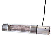 Grzejnik tarasowy ścienny 500-1000-1500 W, srebrny