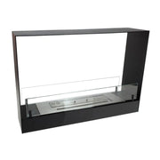 Biokominek do zabudowy dwustronny 60 cm, czarny