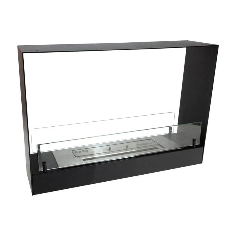 Biokominek do zabudowy dwustronny 60 cm, czarny