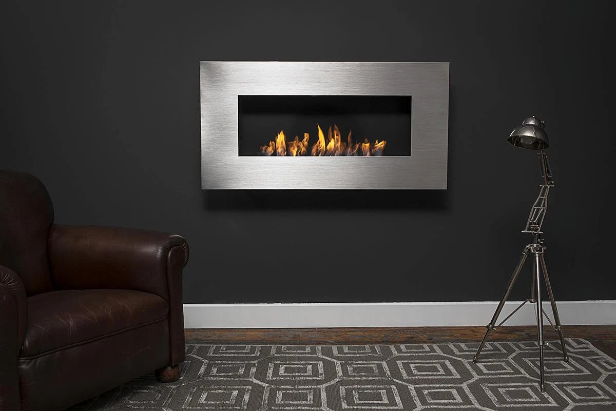Icon Fires Nero 1150 biokominek ścienny - Stalowy