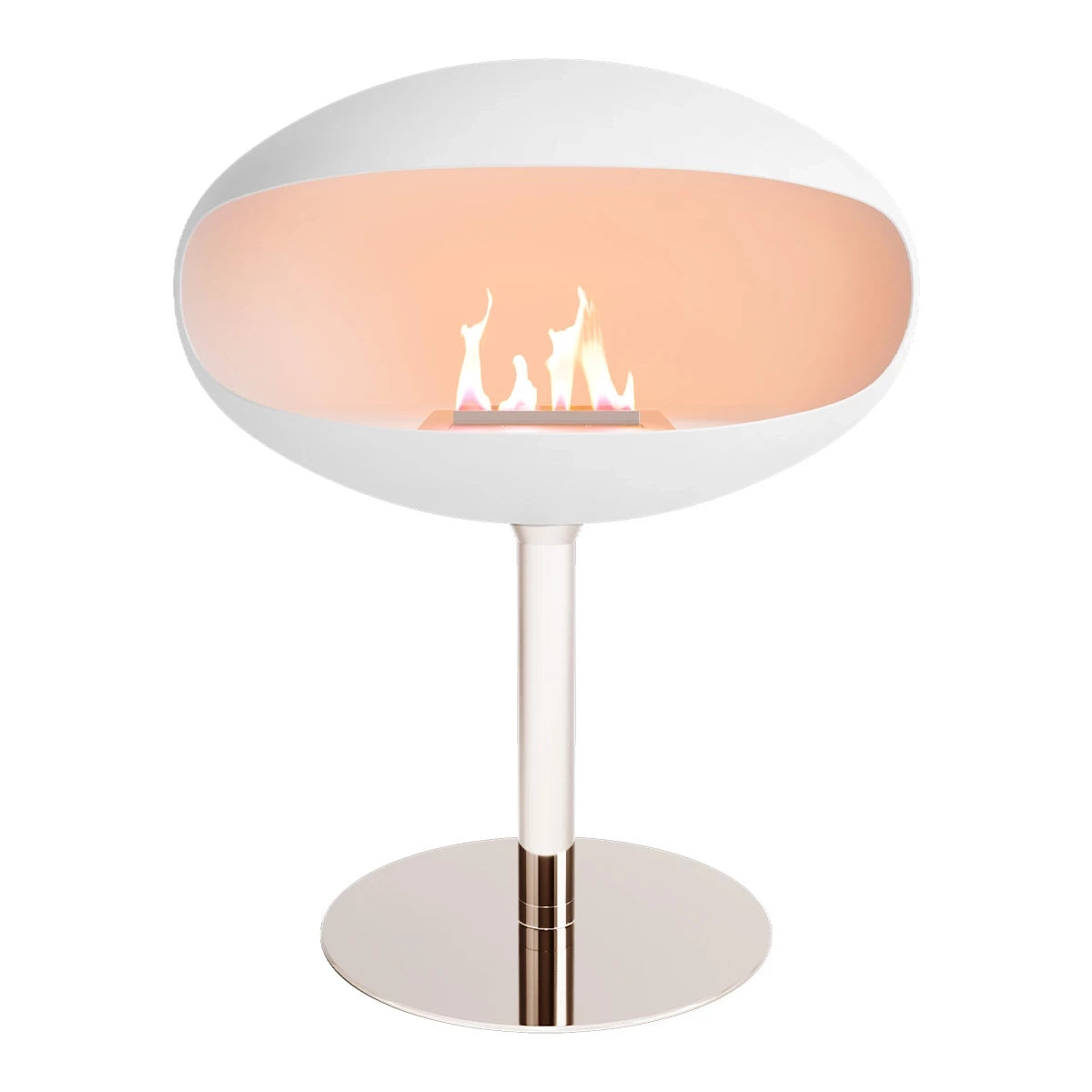 Cocoon Pedestal w kolorze białym z podstawą stalową