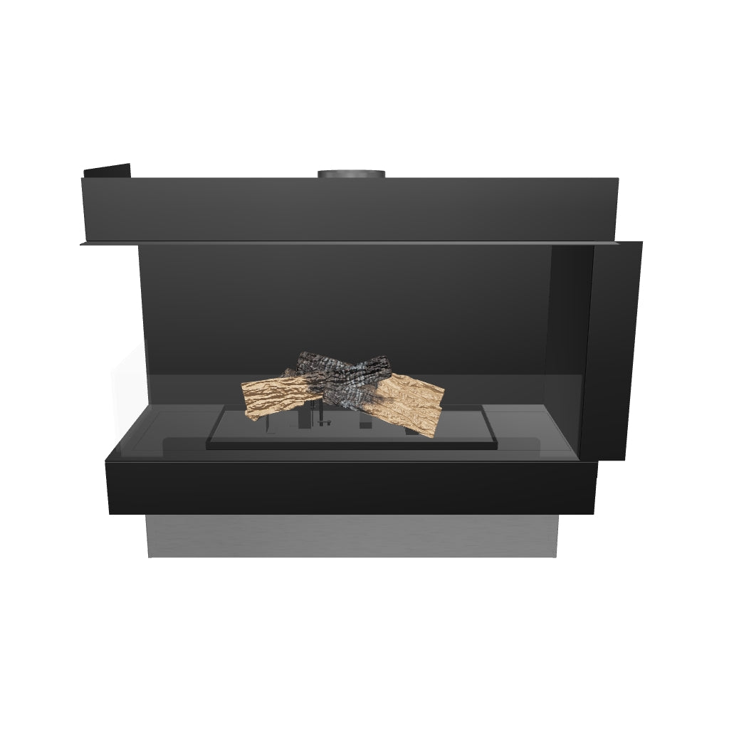 Flogs Box 1000 Left Corner (Flue Connection) - Bioethanol Fireplace