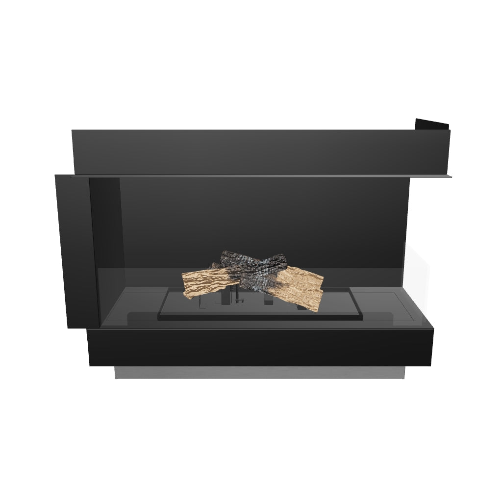 Flogs Box 1000 Right Corner - Bioethanol Fireplace