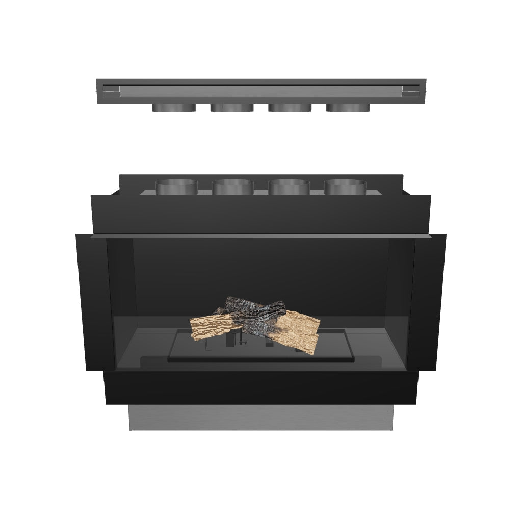 Flogs Box 1000 Single-Sided (In-Room Vent) - Bioethanol Fireplace