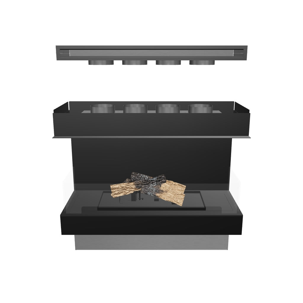Flogs Box 1000 Three-Sided (In-Room Vent) - Bioethanol Fireplace