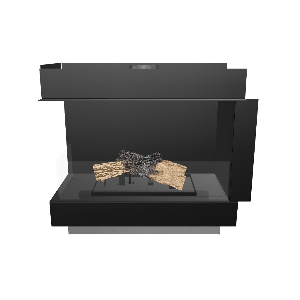 Flogs Box 800 Left Corner (Flue Connection) - Bioethanol Fireplace