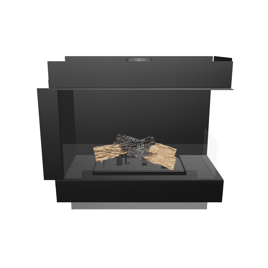 Flogs Box 800 Right Corner (Flue Connection) - Bioethanol Fireplace