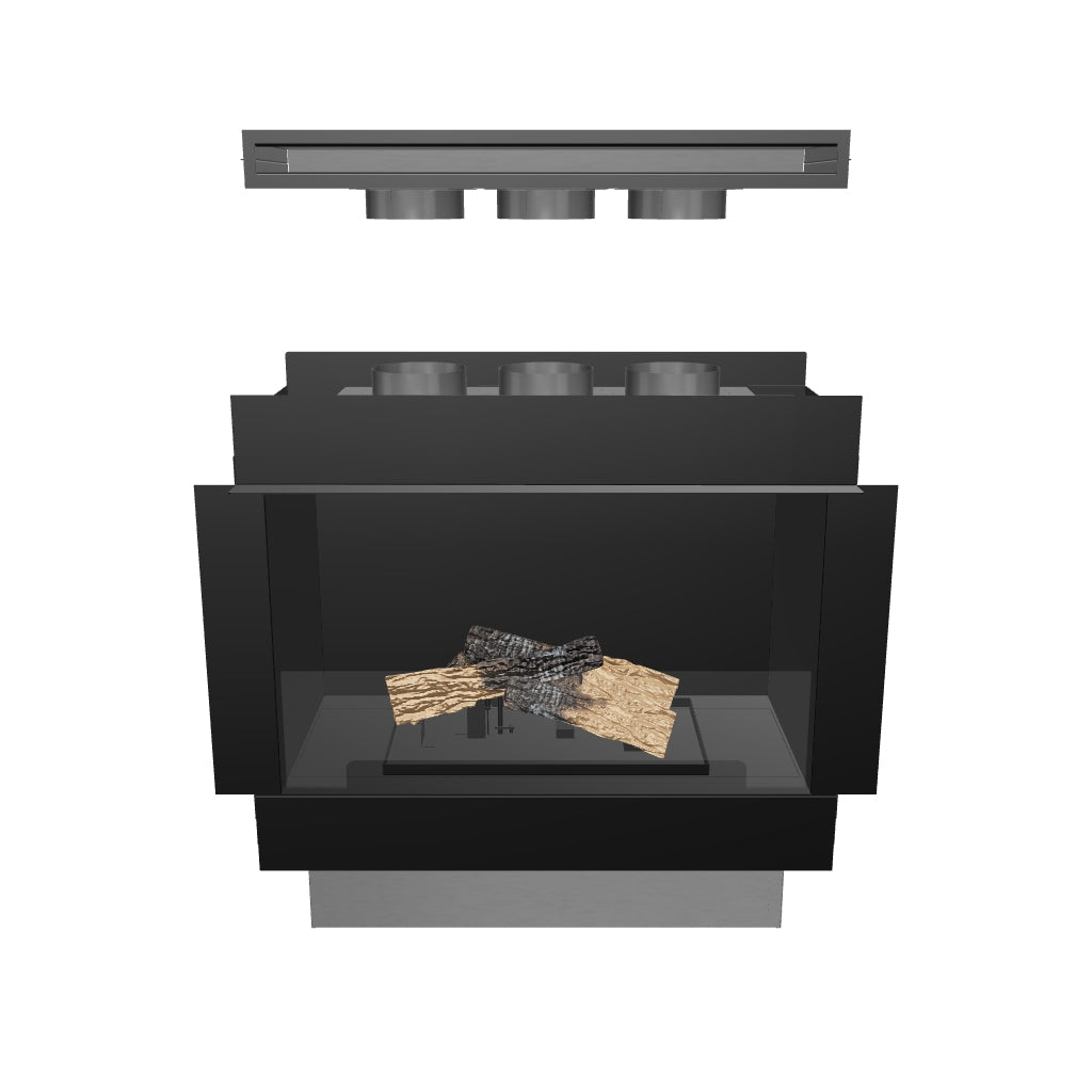 Flogs Box 800 Single-Sided (In-Room Vent) - Bioethanol Fireplace
