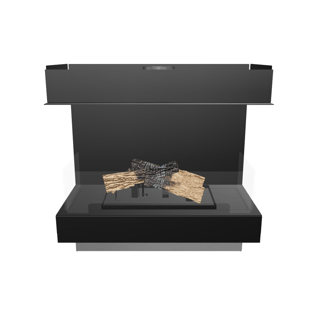 Flogs Box 800 Three-Sided (Flue Connection) - Bioethanol Fireplace