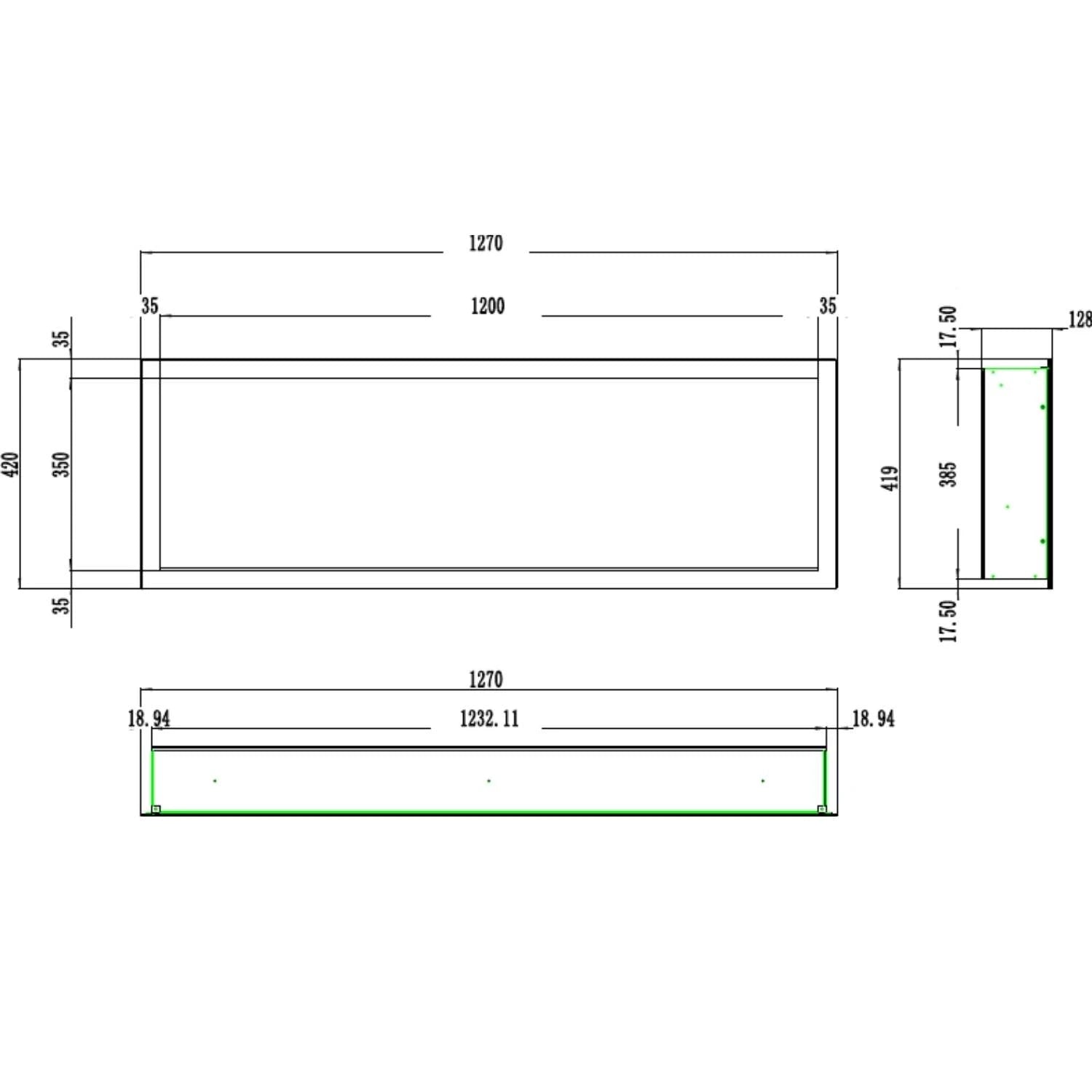 Aflamo Pride Slim 127 cm Kominek Elektryczny