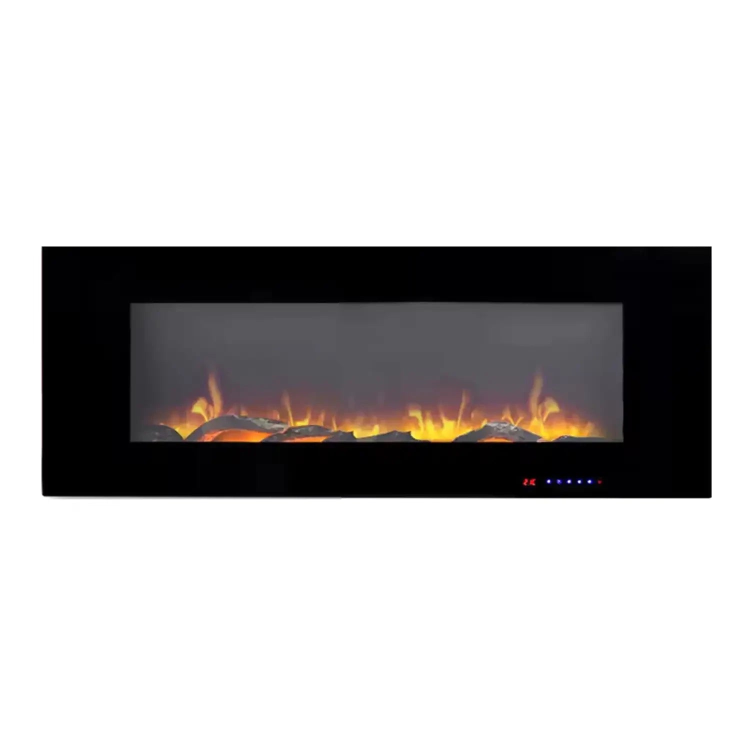 Azurite, ścienny kominek elektryczny - czarny - 127 cm