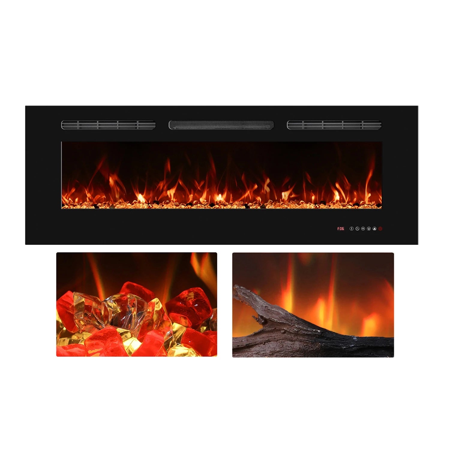 Titanite Built-In Electric Fireplace - 127 cm