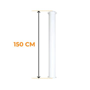 Rura Toronto Biała 150 cm – Całkowita długość 190 cm