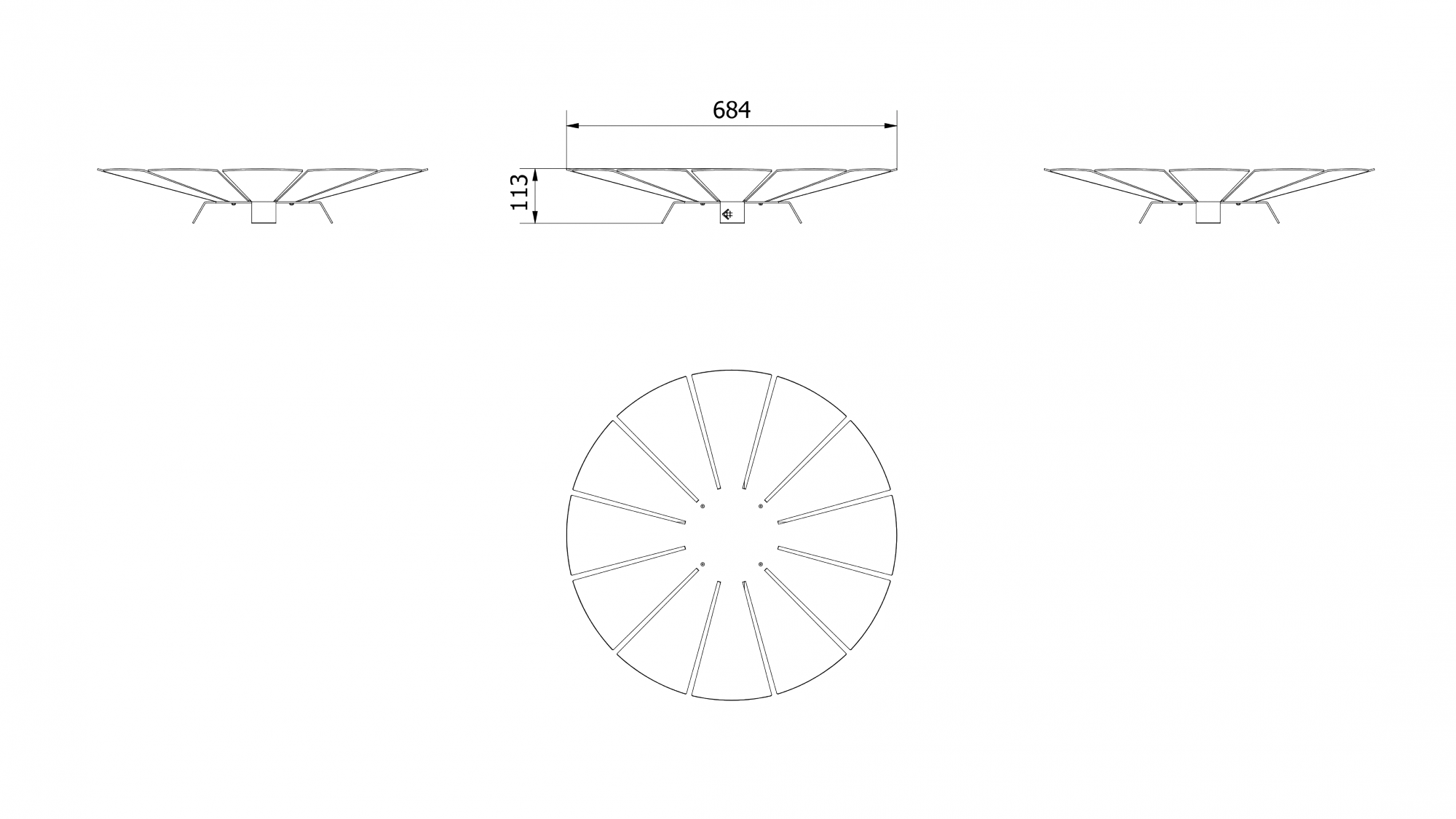 Palenisko Skien - Ø: 68,4 cm