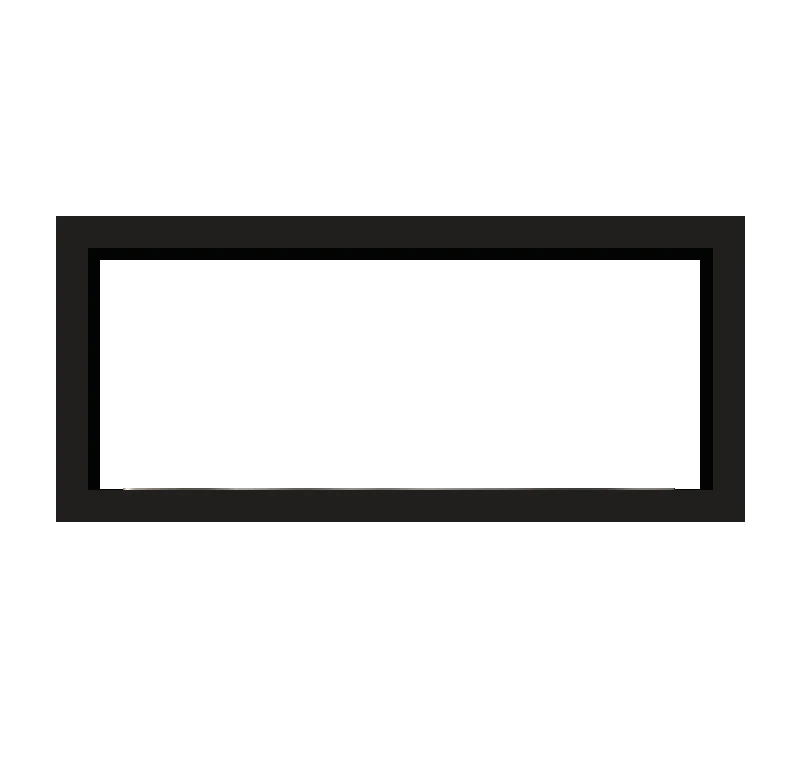 Icon Dwustronny Slimline Firebox SFBDS1350 - Czarny