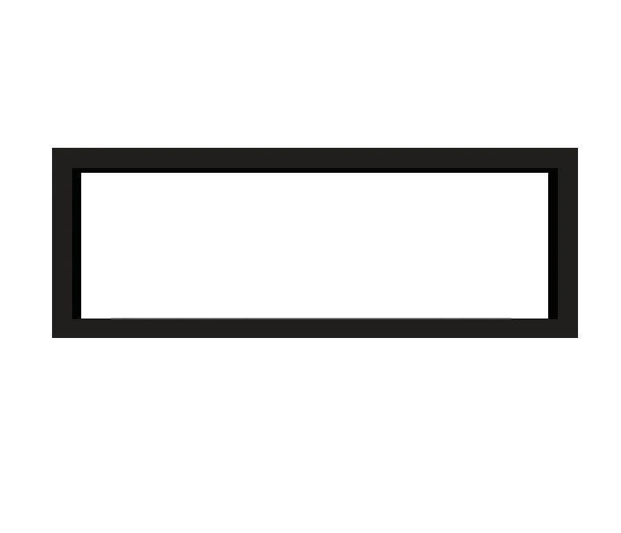 Icon Dwustronny Slimline Firebox FBDS1650 - Czarny