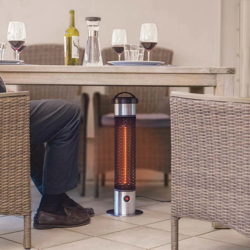 Grzejnik tarasowy podblatowy model 1200 W srebrny