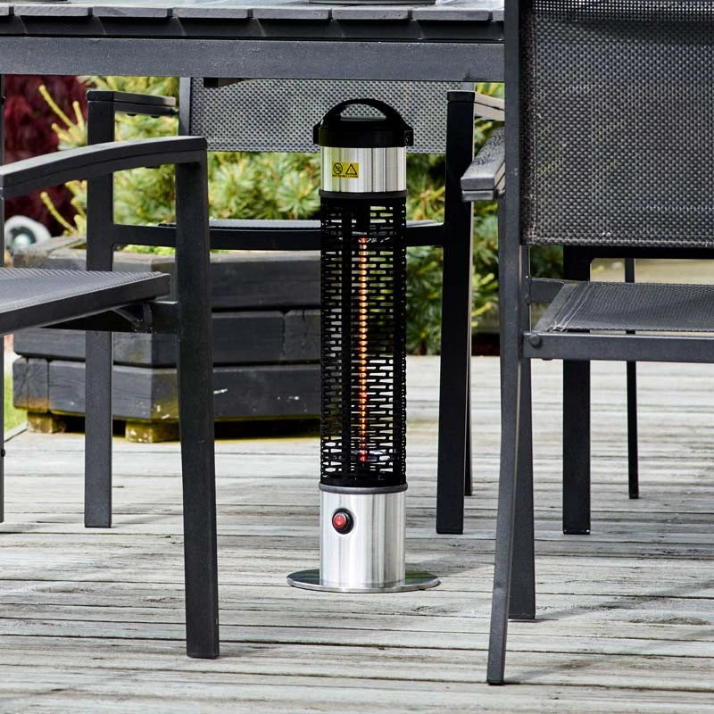 Grzejnik tarasowy podblatowy model 1200 W srebrny