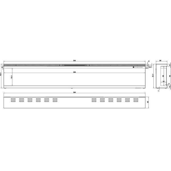 Aflamo Unique 254 cm elektryczny kominek