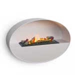 Kjos - White - Wall-Mounted Vapor Fireplace