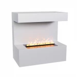 Late - White - Wall-Mounted Water Vapor Fireplace