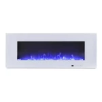 Azurite 127 cm - White Wall-mounted Electric Fireplace