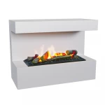 Steinsdal - White - Wall-Mounted Vapor Fireplace