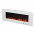 Azurite 127 cm - White Wall-mounted Electric Fireplace