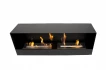 Black Wall Fireplace with Two Burners - 115 cm