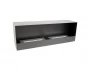 Black Wall Fireplace with Two Burners - 115 cm