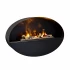 Kjos - Black - Wall-mounted Water Vapor Fireplace