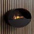 Kjos - Black - Wall-mounted Water Vapor Fireplace