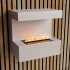 Late - White - Wall-Mounted Water Vapor Fireplace