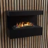 Steinsdal - Black - Wall-Mounted Vapor Fireplace